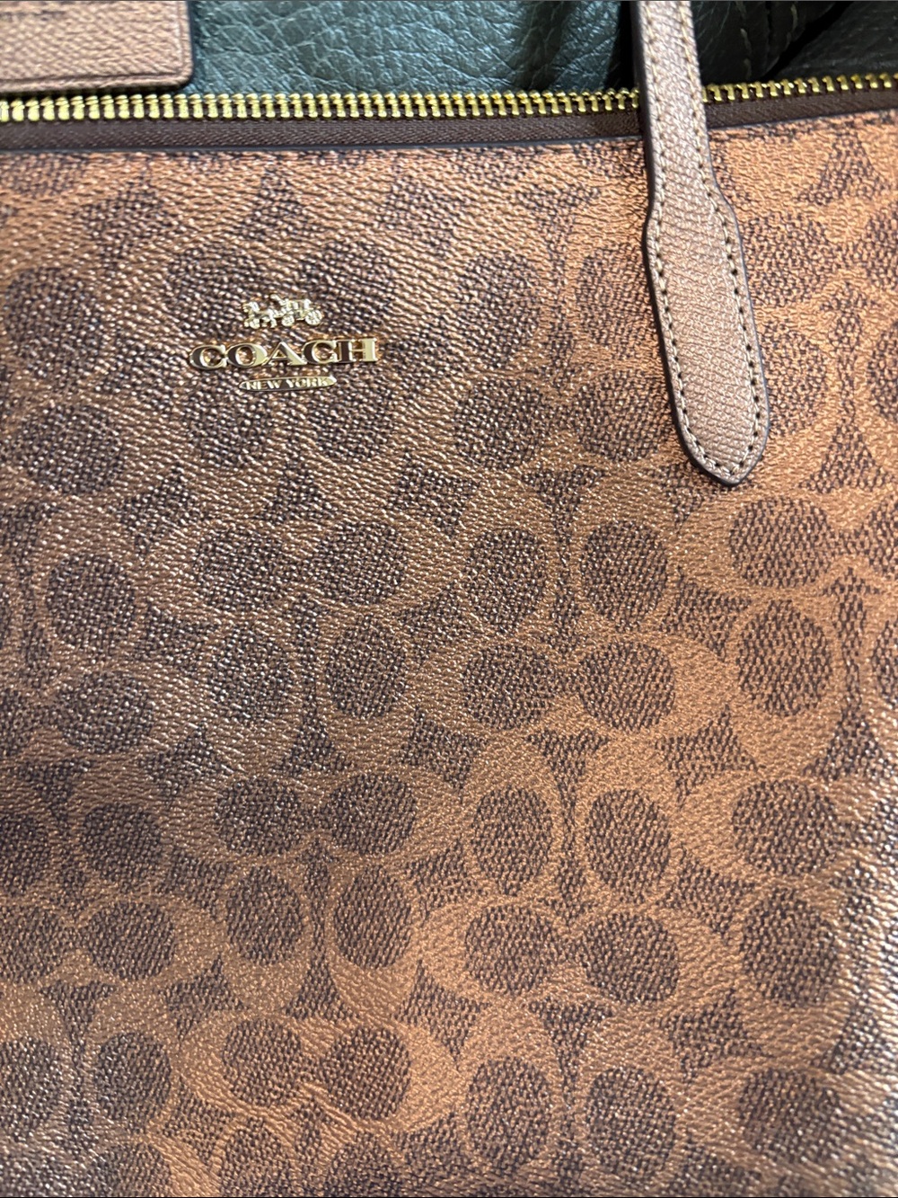 Coach medium signature Fiona tote in copper brown - Picture 2 of 9